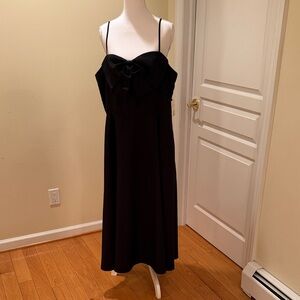 a new day Black Maxi Dress with Front Bow NWT